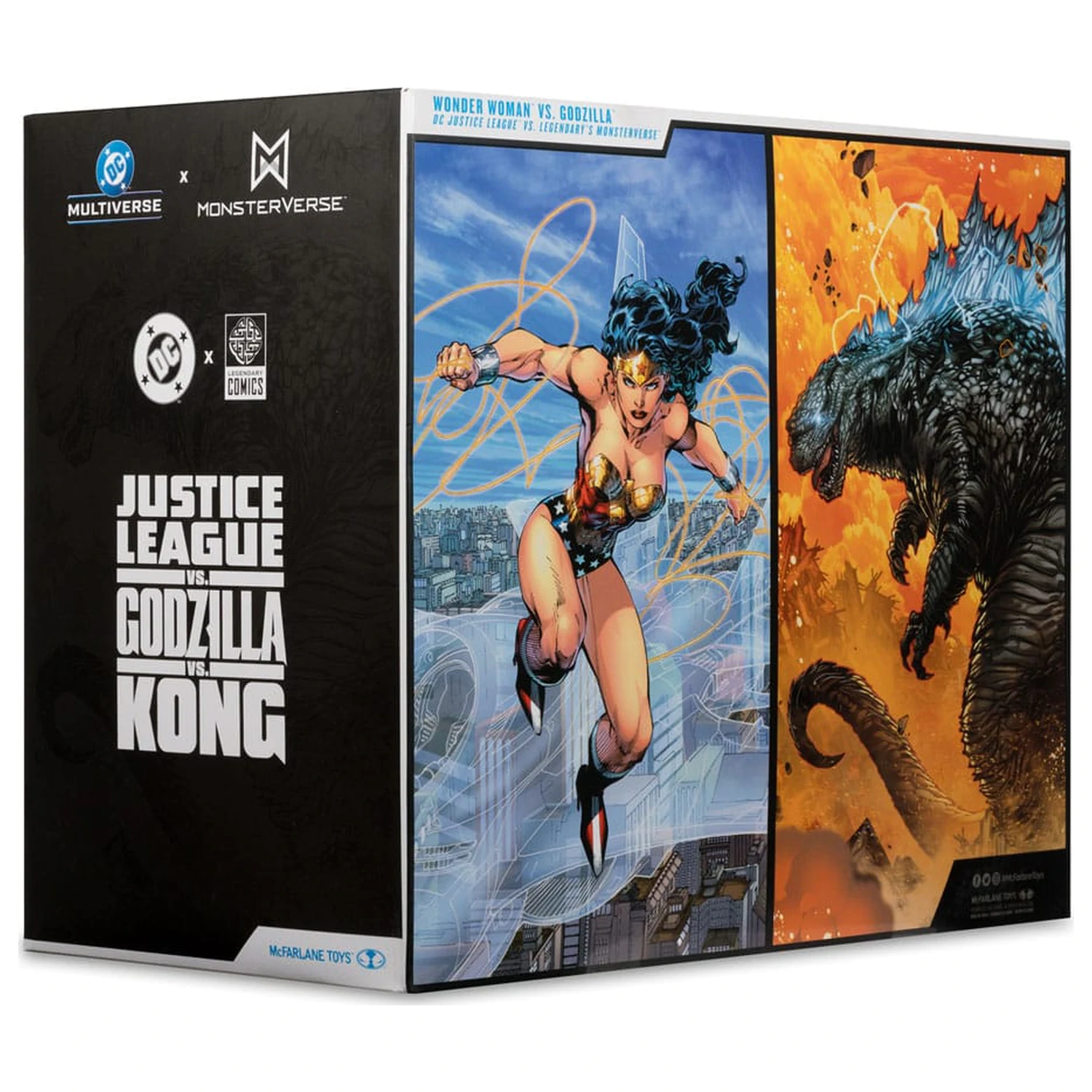 DC Justice League Monsterverse DC Multiverse Figurki Akcji 2-Pak Wonder Woman kontra Atomic Blast Godzilla 18 cm zdjęcie produktu