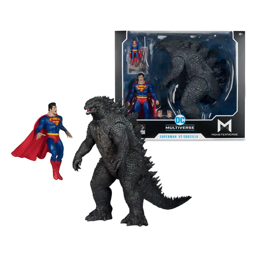 DC Liga Sprawiedliwości Monsterverse DC Multiverse Figurki Akcji 2-Pak Superman Vs. Godzilla 30 cm zdjęcie produktu