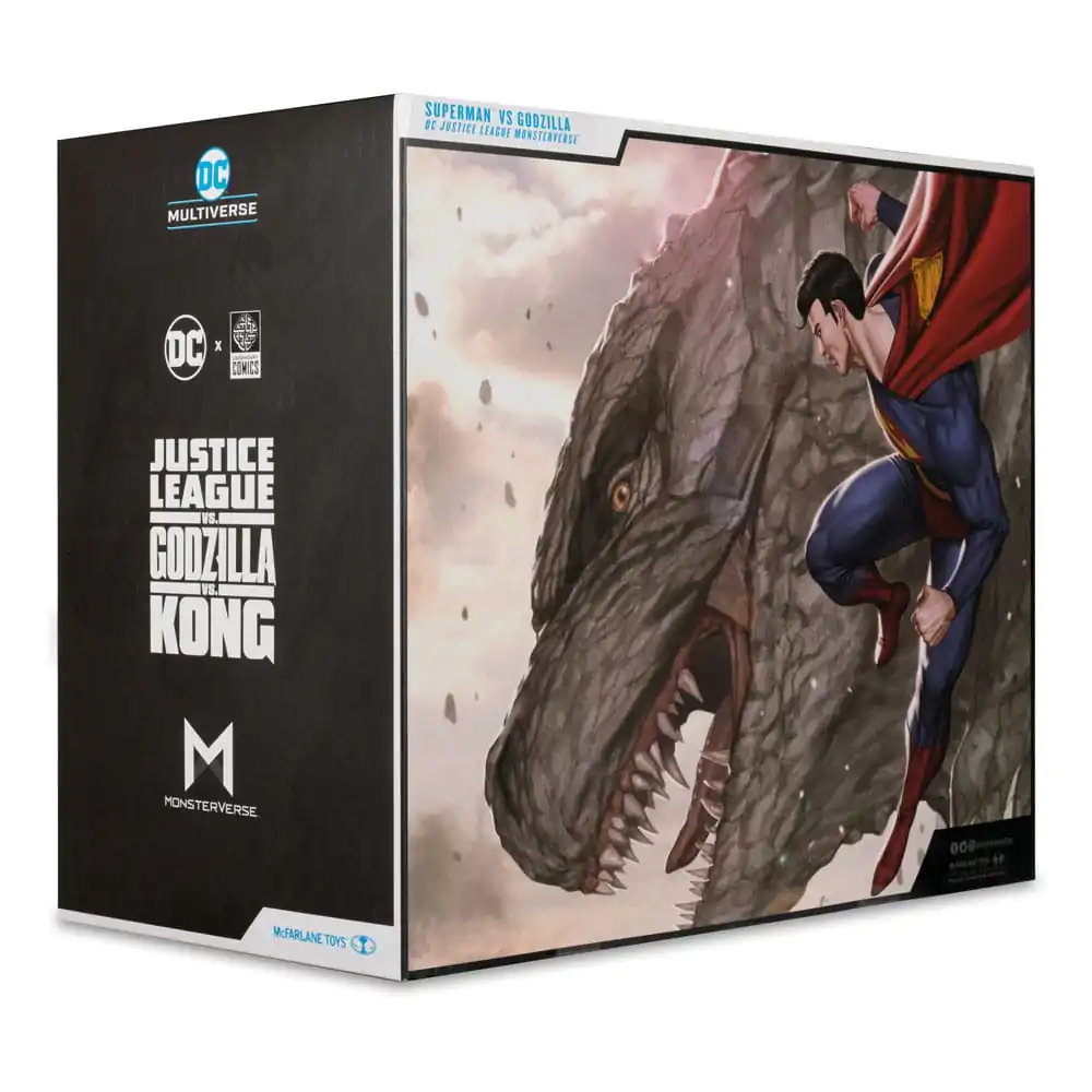 DC Liga Sprawiedliwości Monsterverse DC Multiverse Figurki Akcji 2-Pak Superman Vs. Godzilla 30 cm zdjęcie produktu