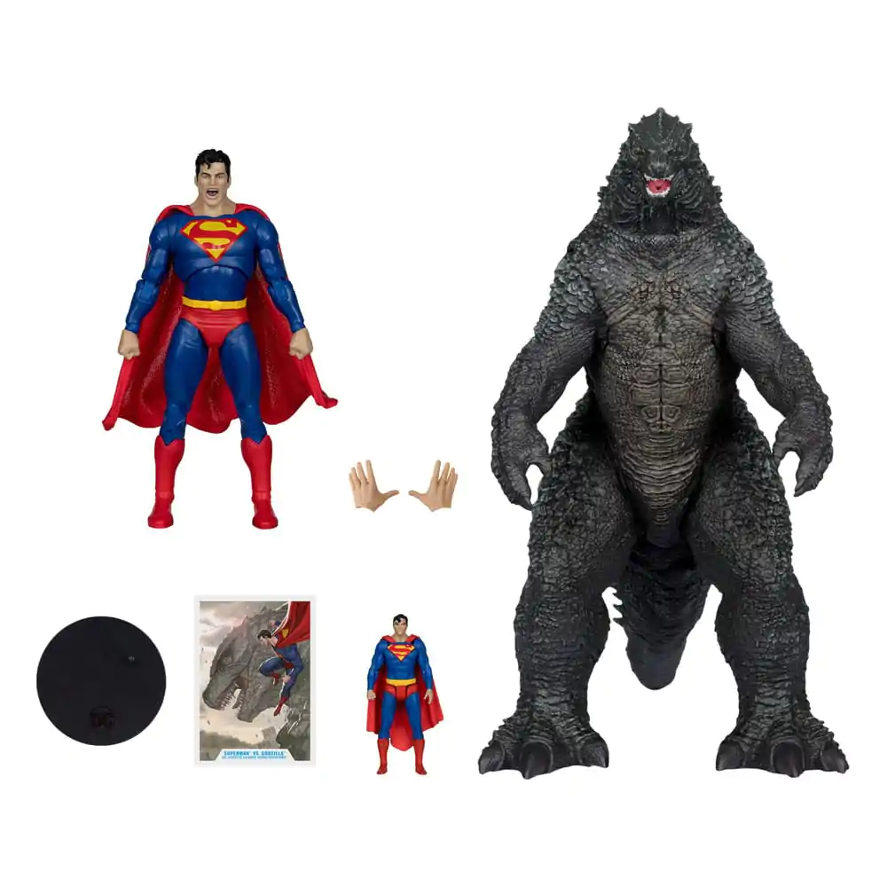 DC Liga Sprawiedliwości Monsterverse DC Multiverse Figurki Akcji 2-Pak Superman Vs. Godzilla 30 cm zdjęcie produktu