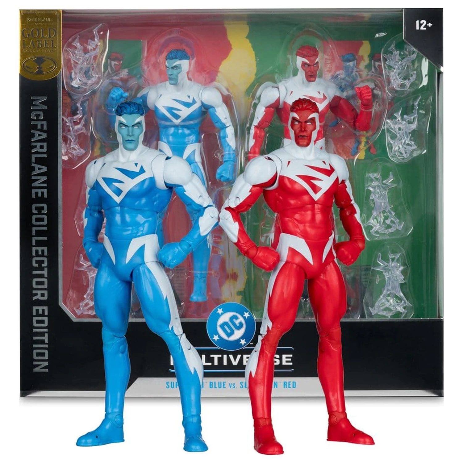 Figurki akcji DC Multiverse 2-Pak Superman Blue kontra Superman Red (Gold Label) 18 cm zdjęcie produktu