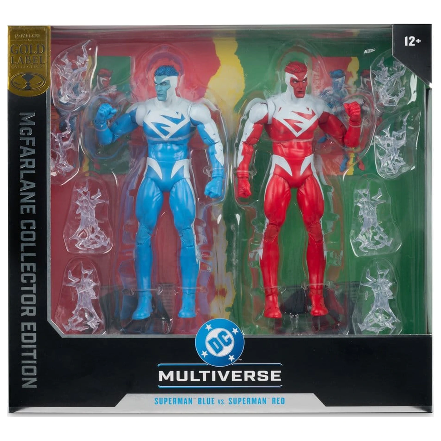 Figurki akcji DC Multiverse 2-Pak Superman Blue kontra Superman Red (Gold Label) 18 cm zdjęcie produktu