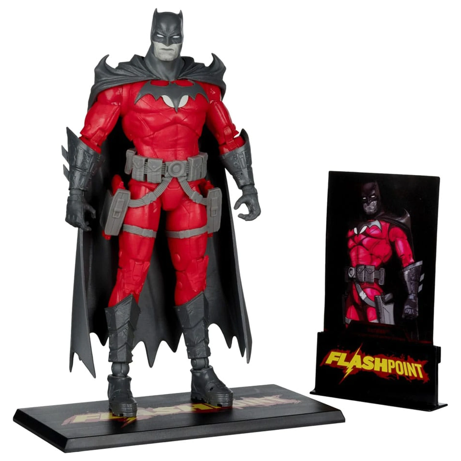 DC Multiverse Figurka Akcji Batman (Flashpoint) (Wersja z Czarno-Białymi Akcentami) (Złota Etykieta) 18 cm zdjęcie produktu