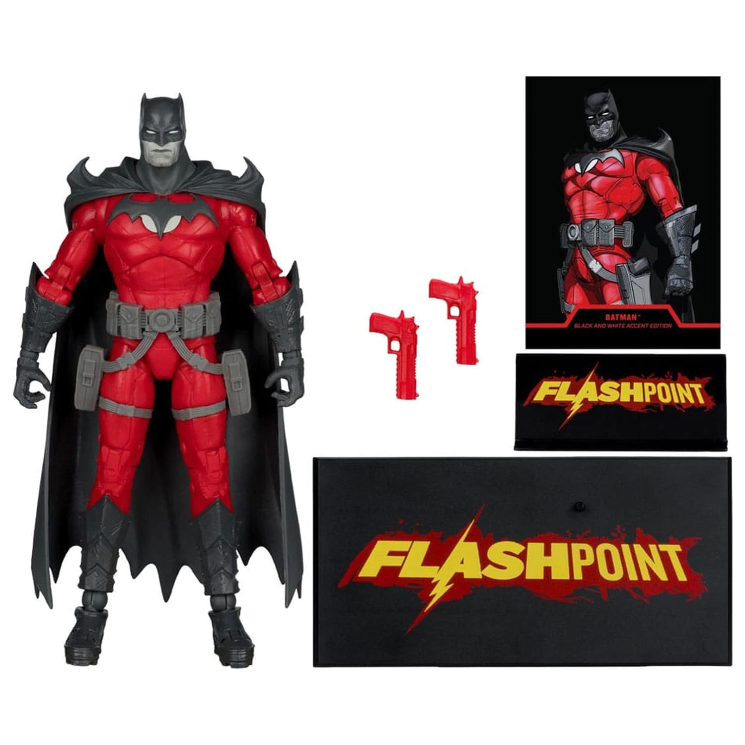 DC Multiverse Figurka Akcji Batman (Flashpoint) (Wersja z Czarno-Białymi Akcentami) (Złota Etykieta) 18 cm zdjęcie produktu