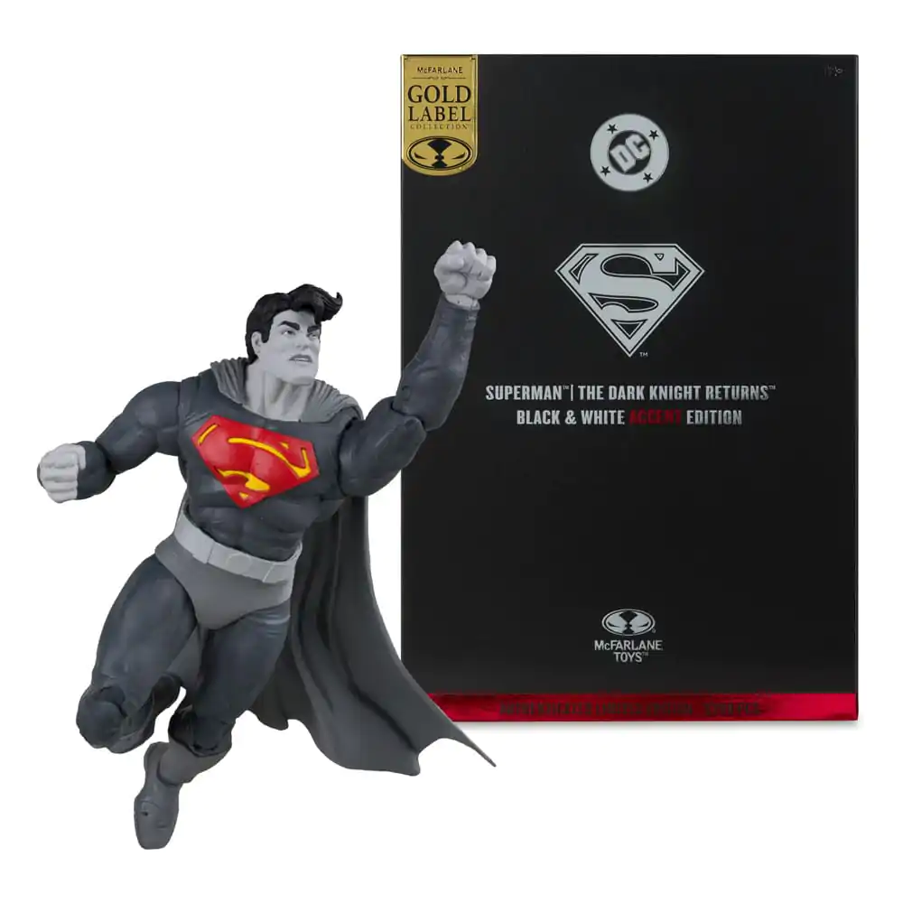 DC Multiverse Figurka Akcji Superman (The Dark Knight Returns) (Black & White Accent Edition) (Gold Label) 18 cm zdjęcie produktu