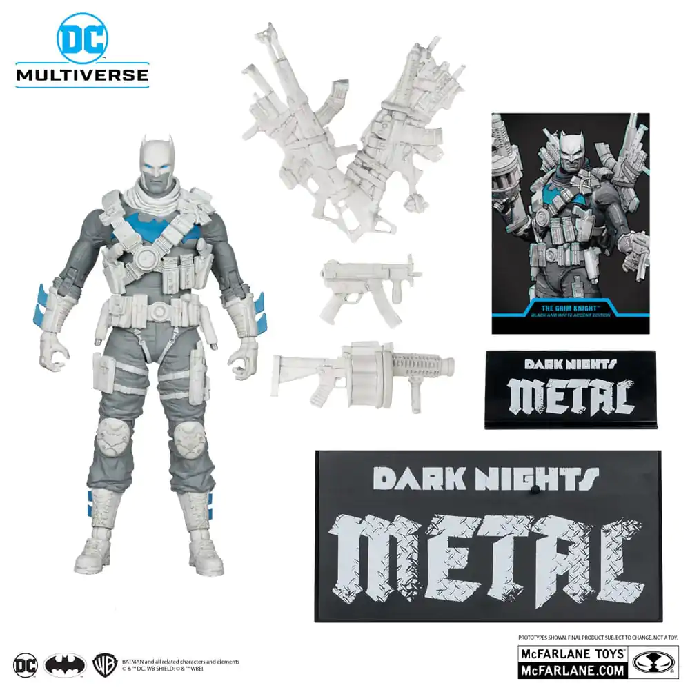 DC Multiverse Figurka Akcji The Grim Knight (Dark Nights Metal) (Black & White Accent Edition) (Gold Label) 18 cm zdjęcie produktu