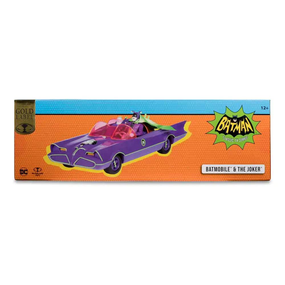 DC Retro Action Figure Batman 66 Batmobil z Jokerem (Gold Label) 15 cm zdjęcie produktu