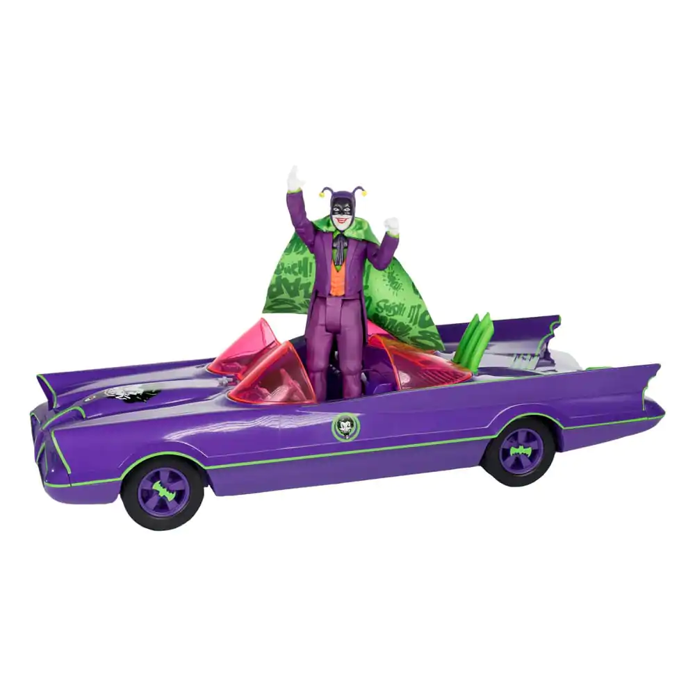 DC Retro Action Figure Batman 66 Batmobil z Jokerem (Gold Label) 15 cm zdjęcie produktu