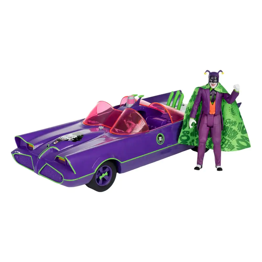 DC Retro Action Figure Batman 66 Batmobil z Jokerem (Gold Label) 15 cm zdjęcie produktu