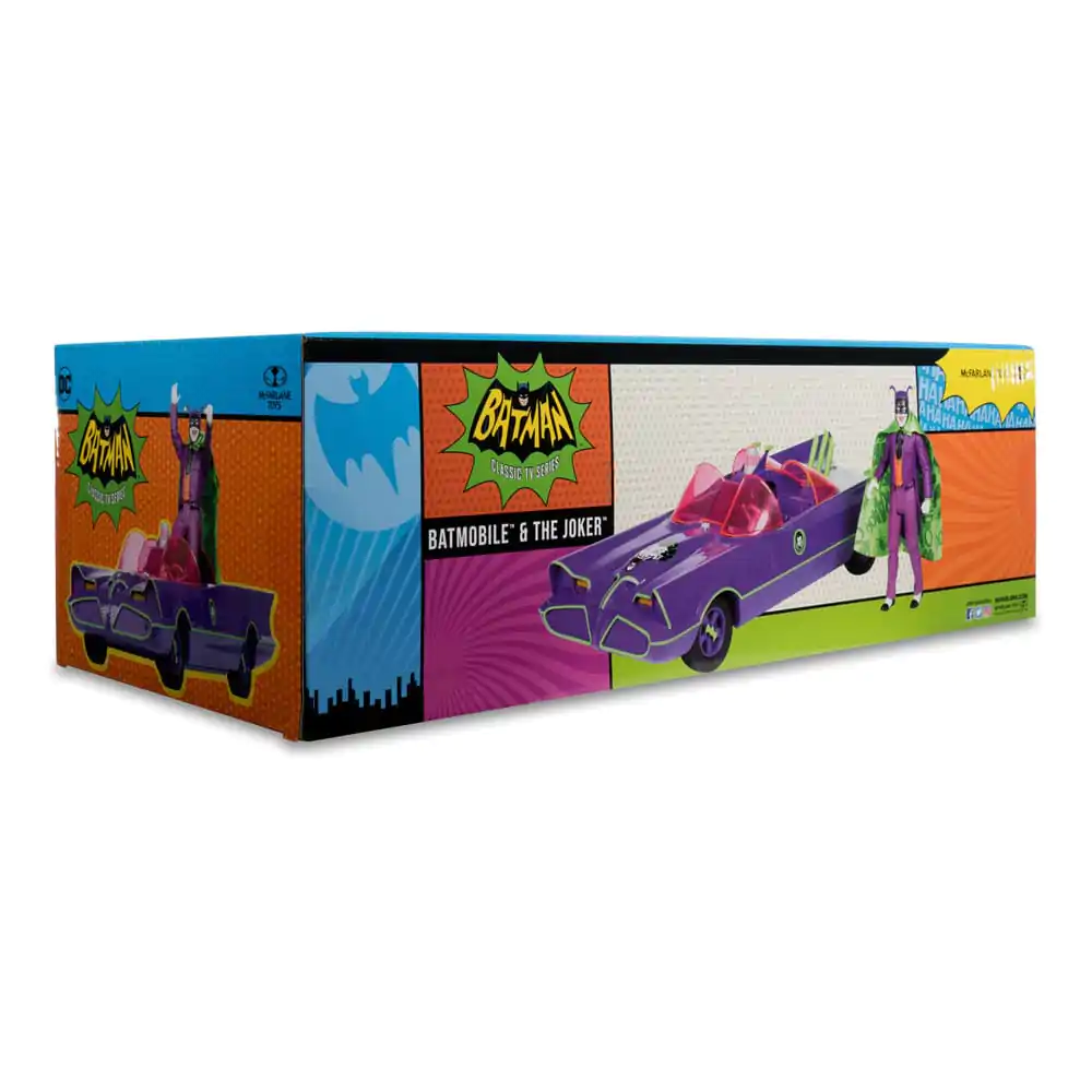 DC Retro Action Figure Batman 66 Batmobil z Jokerem (Gold Label) 15 cm zdjęcie produktu