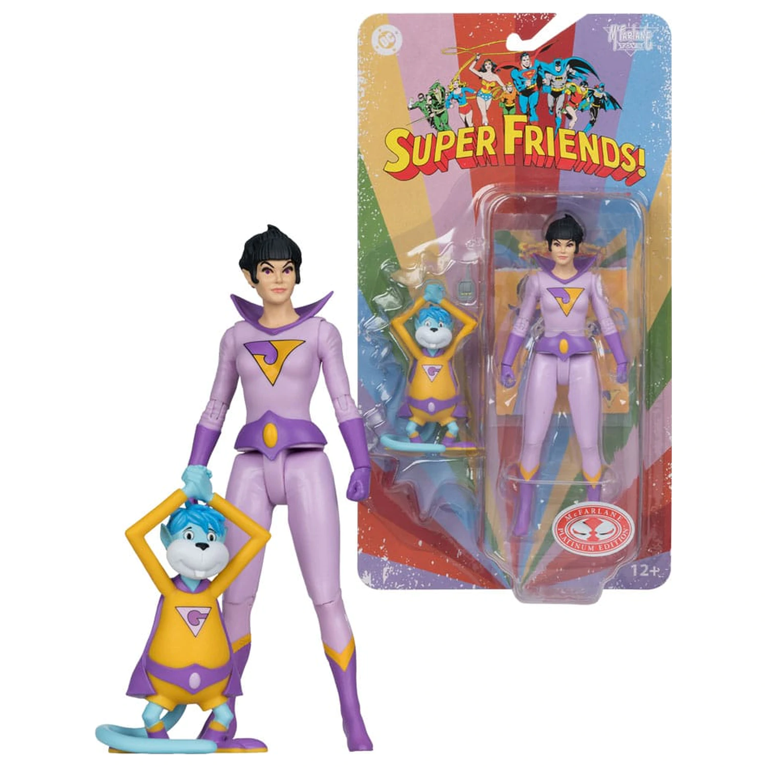 DC Retro Super Friends Figurka Akcji Jayna & Gleek (Red Platinum Edition) 15 cm zdjęcie produktu
