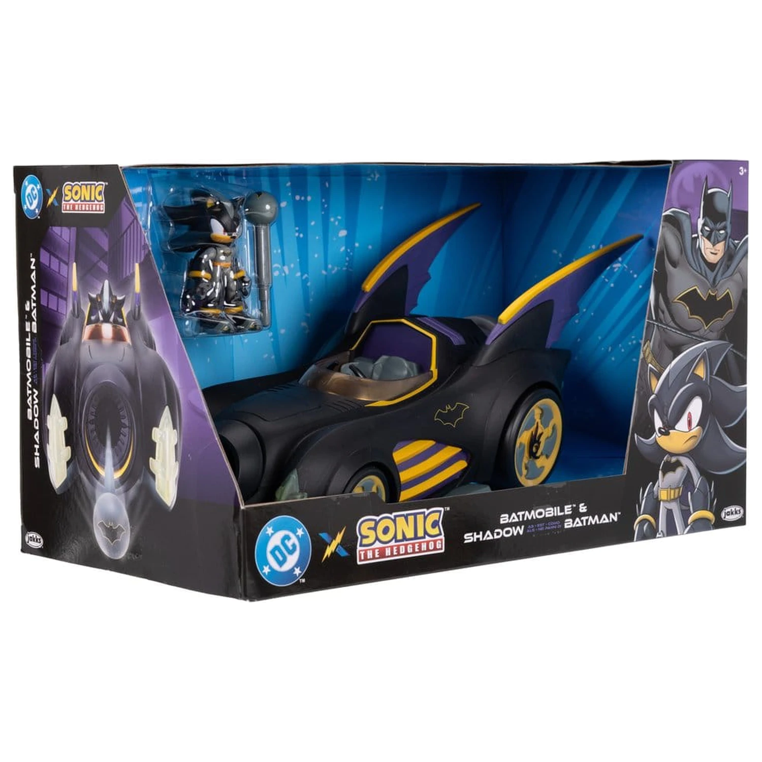 DC x Sonic - The Hedgehog Figurka z pojazdem Shadow Batman & Batmobile 6 cm zdjęcie produktu