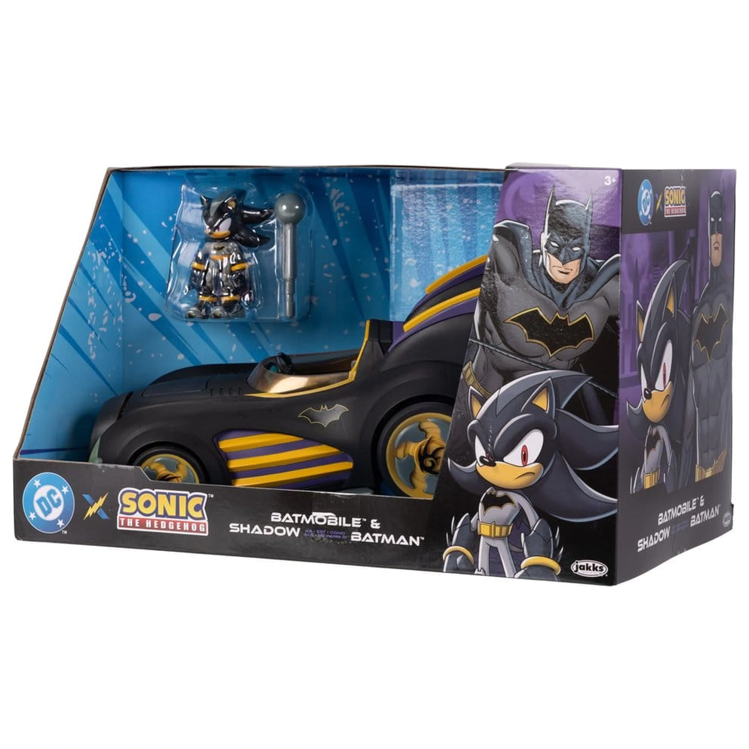 DC x Sonic - The Hedgehog Figurka z pojazdem Shadow Batman & Batmobile 6 cm zdjęcie produktu