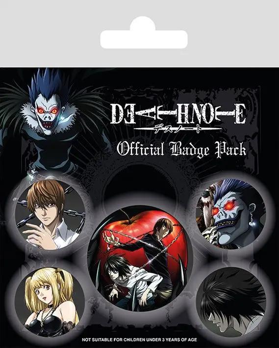 Death Note Przypinki z Agrafką 5-Pak Postacie zdjęcie produktu