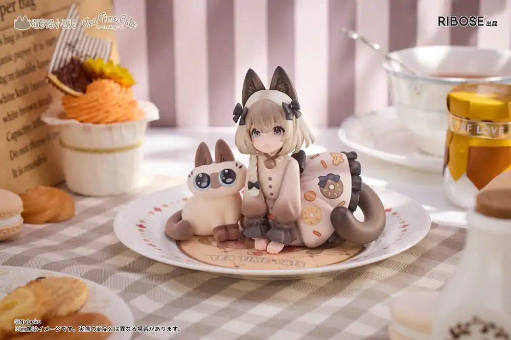 Decorated Life Collection Figurka PVC Tea Time Cats x Kot syjamski Azuki-san Friendship Collaboration Ekskluzywny Zestaw 18 cm zdjęcie produktu