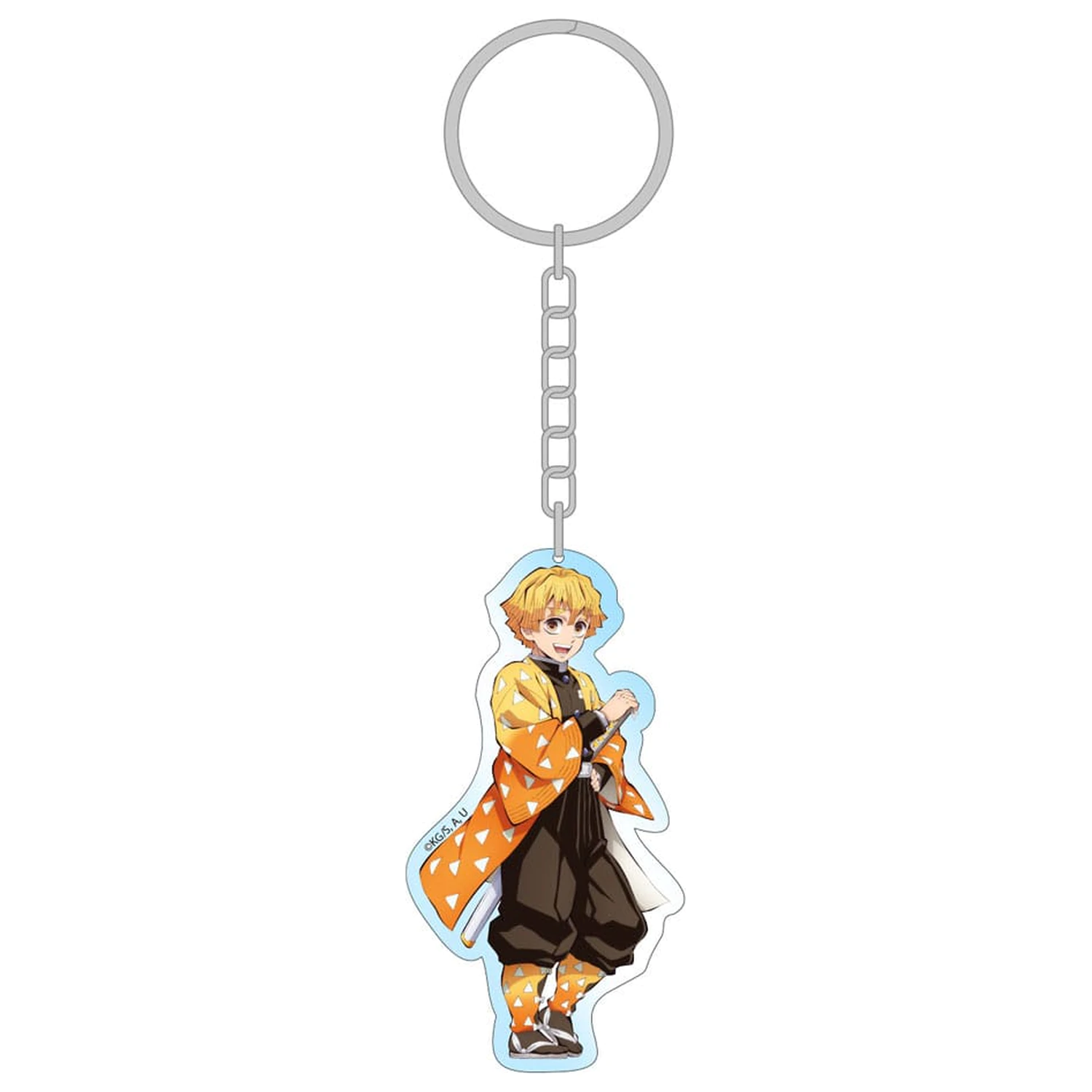 Demon Slayer: Kimetsu no Yaiba Acrylic Brelok Zenitsu Holographic 7 cm zdjęcie produktu