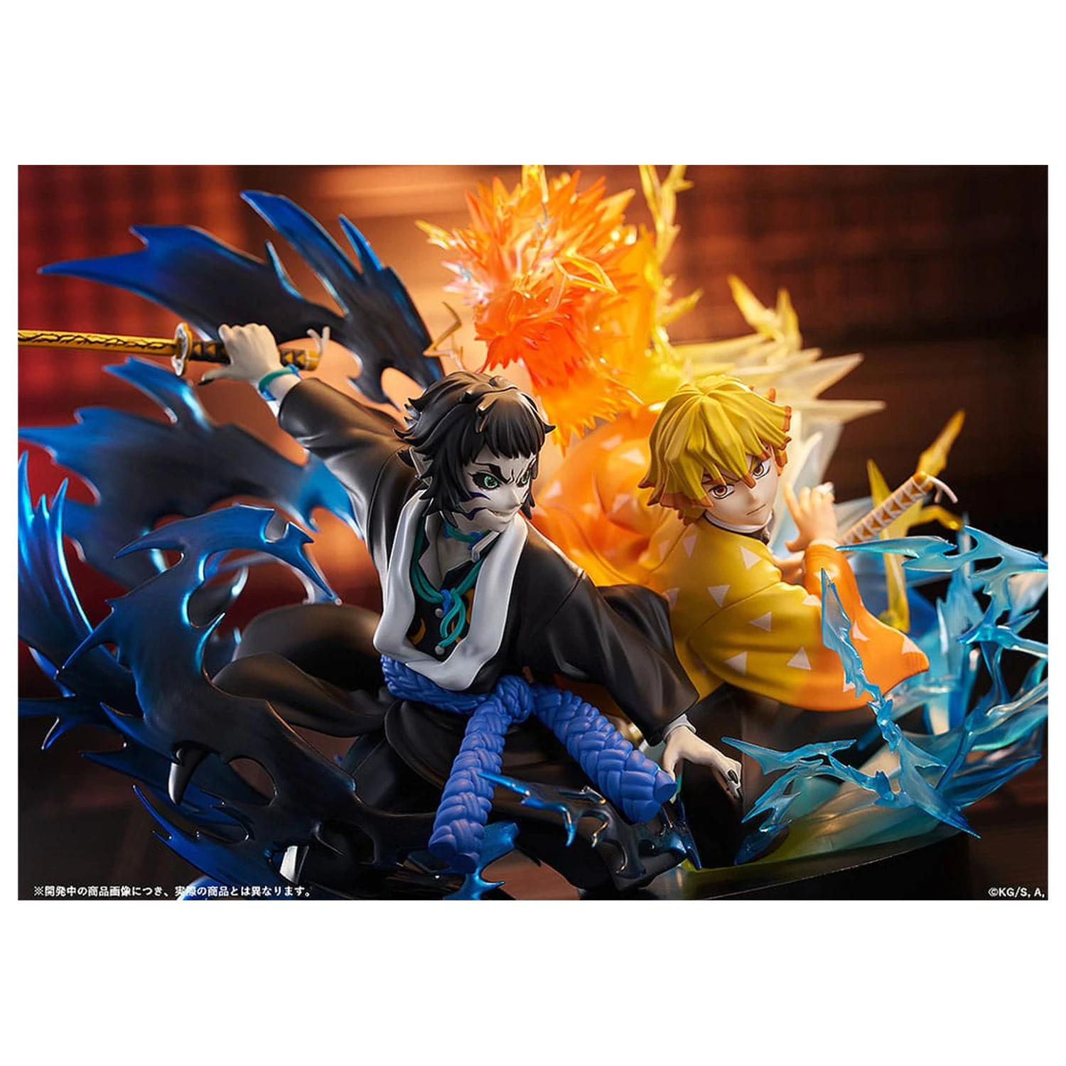 Demon Slayer: Kimetsu no Yaiba PVC Statuetka Zenitsu Agatsuma & Kaigaku 15 cm zdjęcie produktu