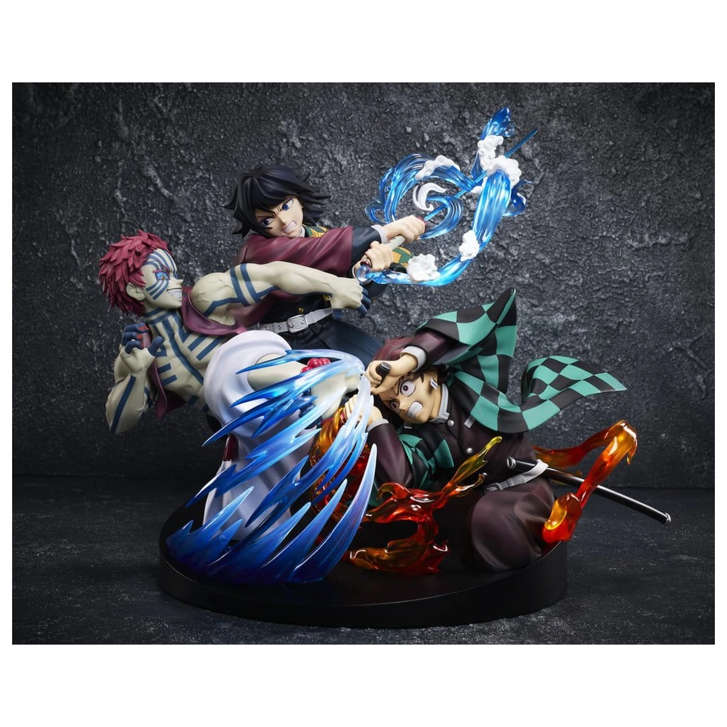 Demon Slayer: Kimetsu no Yaiba figurka PVC Tanjiro Kamado i Giyu Tomioka i Akaza 13 cm zdjęcie produktu