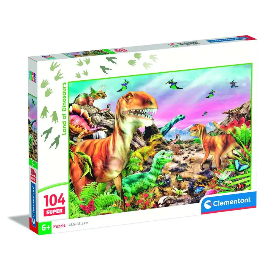 Dinosaur Land super puzzle 104 elementy zdjęcie produktu