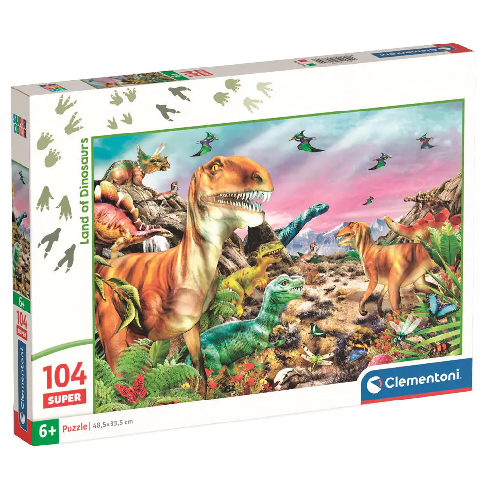 Dinosaur Land super puzzle 104 elementy zdjęcie produktu