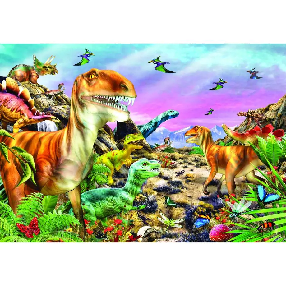 Dinosaur Land super puzzle 104 elementy zdjęcie produktu