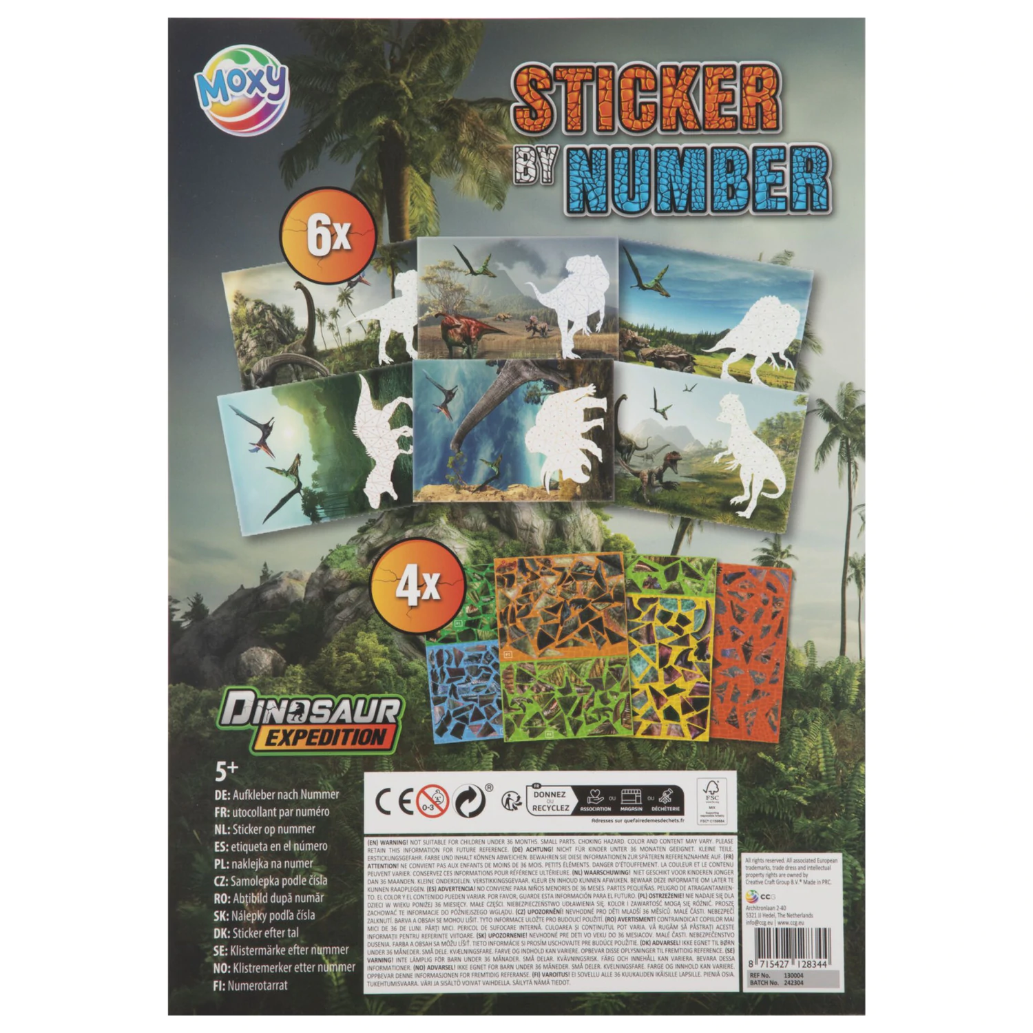 Zestaw naklejek Puzzle Dinosaur Expedition zdjęcie produktu