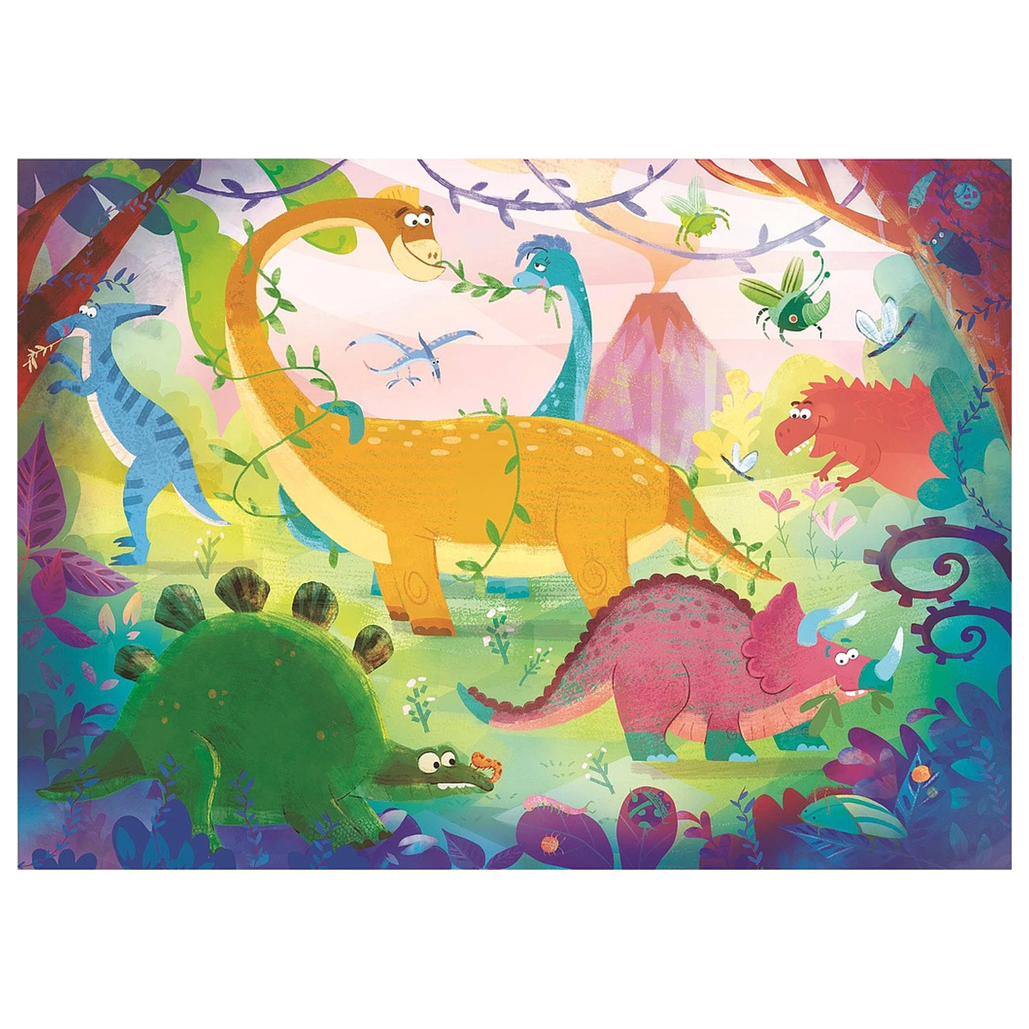 Zabawny Dinozaur 2x20-elementowe Puzzle Clementoni zdjęcie produktu