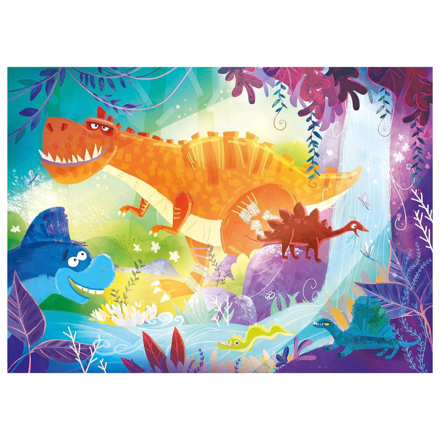 Zabawny Dinozaur 2x20-elementowe Puzzle Clementoni zdjęcie produktu