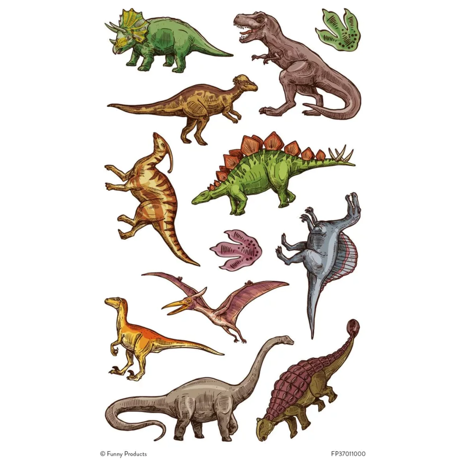 Dinosaur Legends tatuaże 12-częściowe zdjęcie produktu
