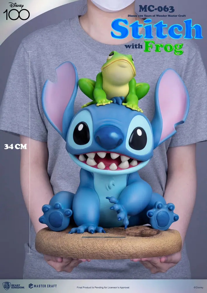 Disney 100th Master Craft Statue Stitch ze Żabą 34 cm zdjęcie produktu