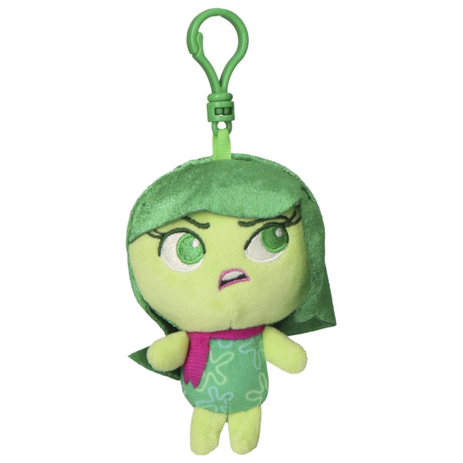 Disney Inside Out Disgust Pluszowa figurka 3D z klipsem, zawieszka do torby 12 cm zdjęcie produktu