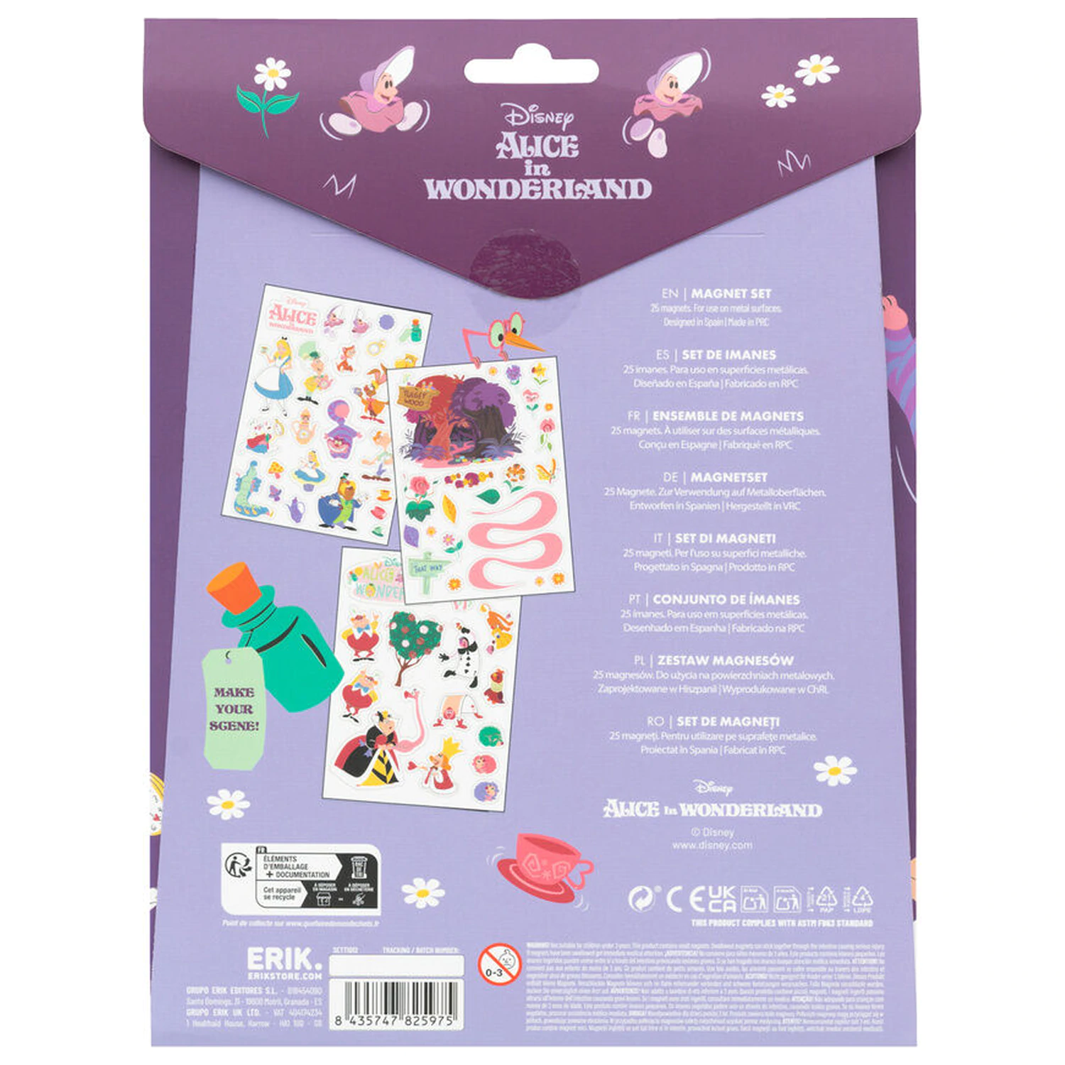 Disney Alice in Wonderland zestaw wycinanych magnesów zdjęcie produktu