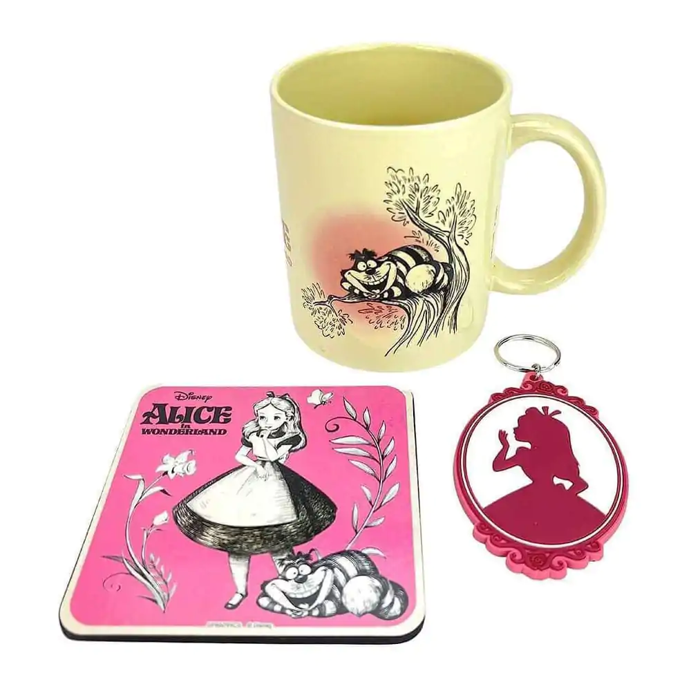 Disney Kubek, Podkładka i Brelok Zestaw Alicja w Krainie Czarów Vintage zdjęcie produktu