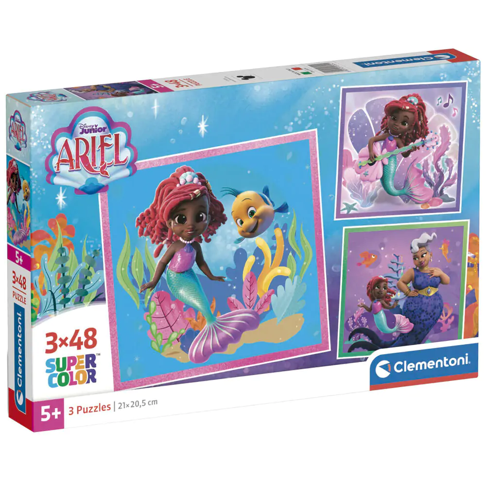 Puzzle Disney Ariel 3x48 elementów zdjęcie produktu