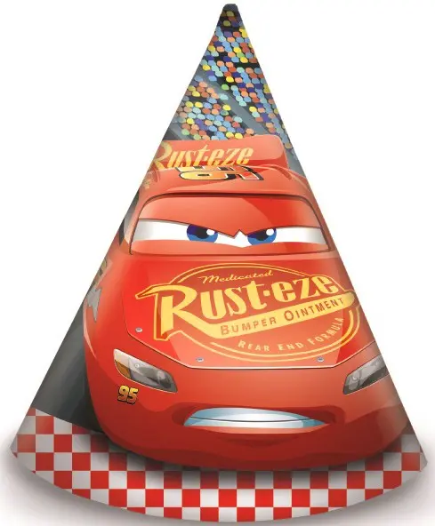 Disney Cars, czapeczka imprezowa Cars, czapeczka stożkowa 6 szt. zdjęcie produktu