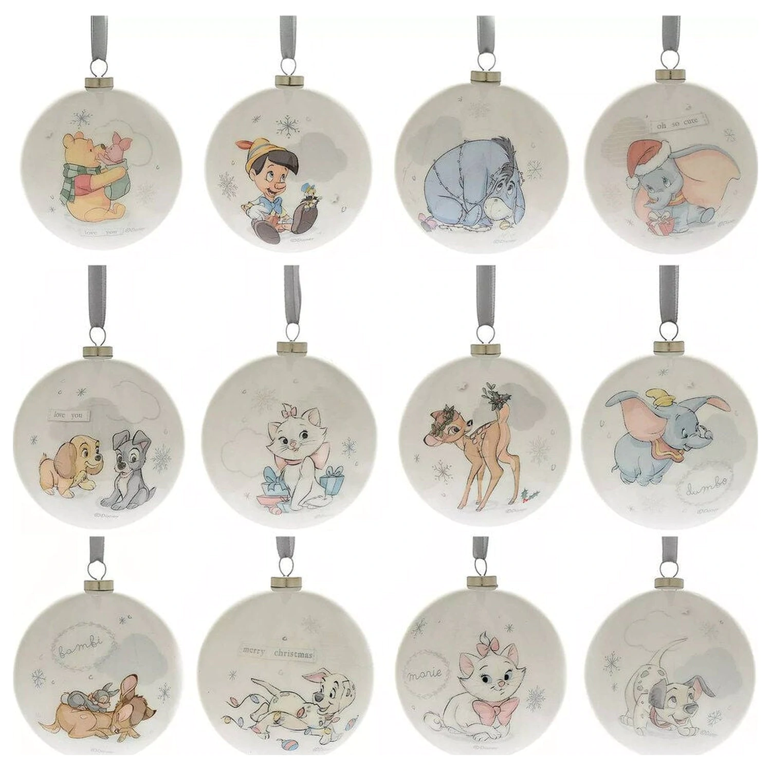 Disney Characters Zestaw 12 bombek choinkowych zdjęcie produktu