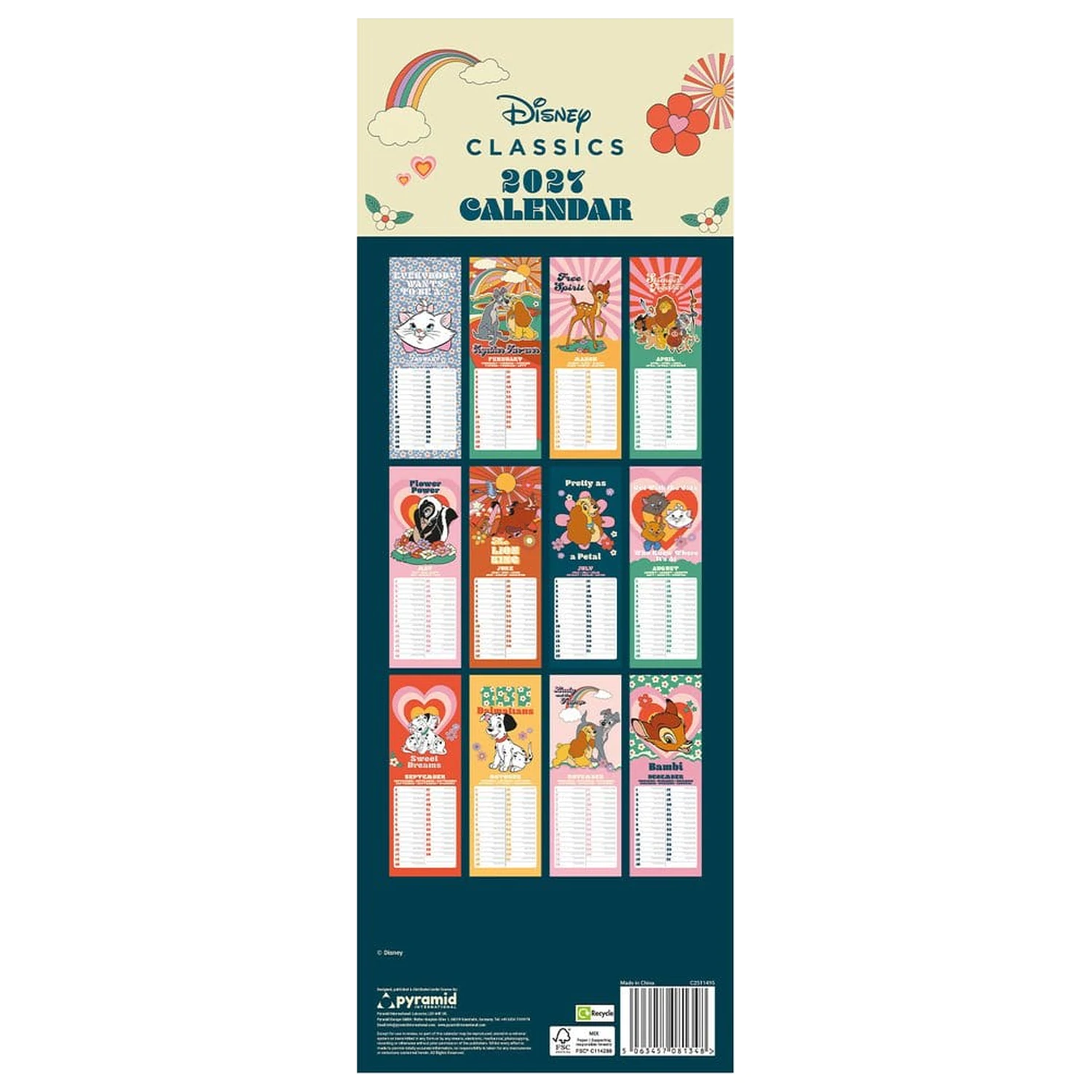 Disney Classics Kalendarz 70s Feeling 2027 42 x 15 cm zdjęcie produktu