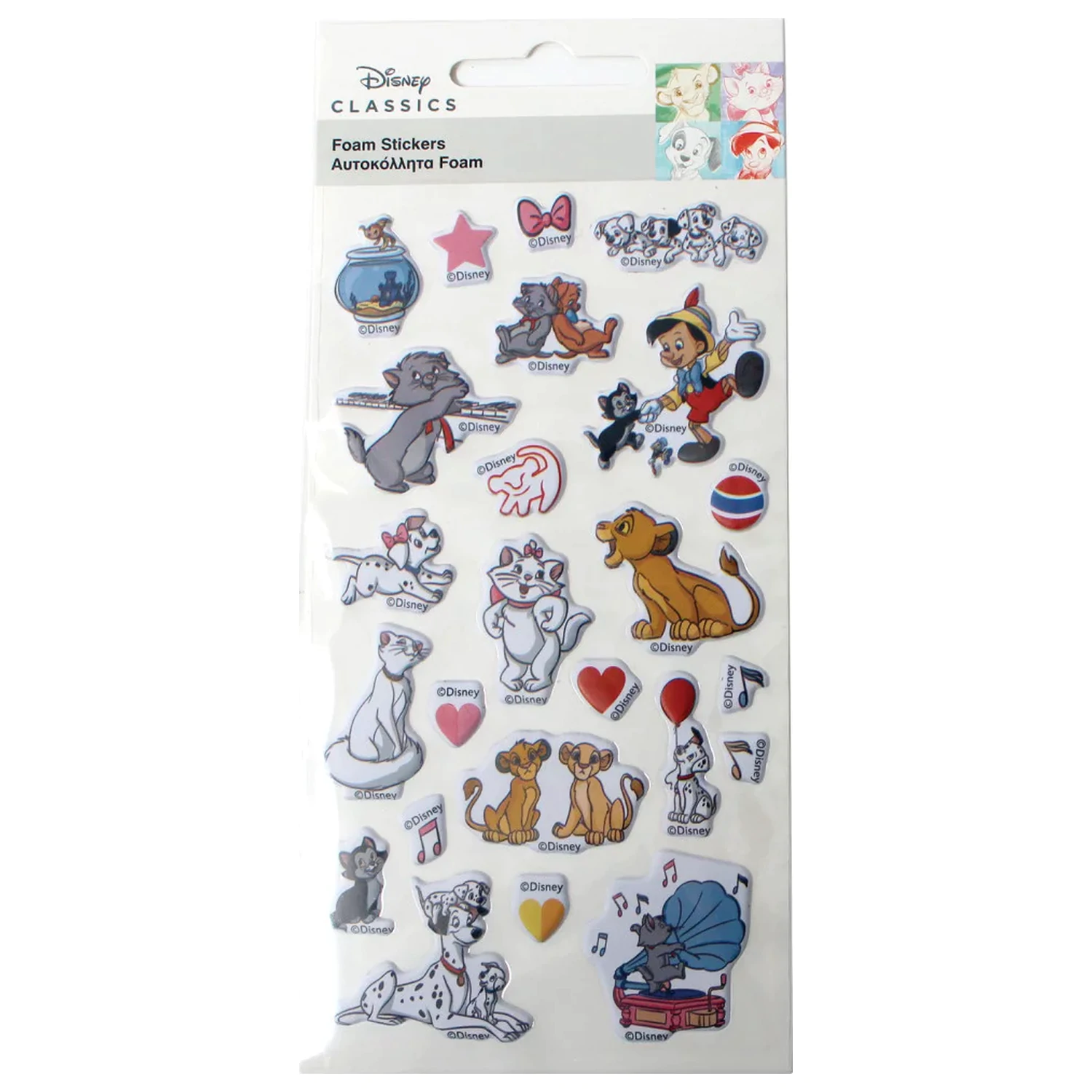 Disney Classics Zestaw zabawnych, puszystych, piankowych naklejek zdjęcie produktu