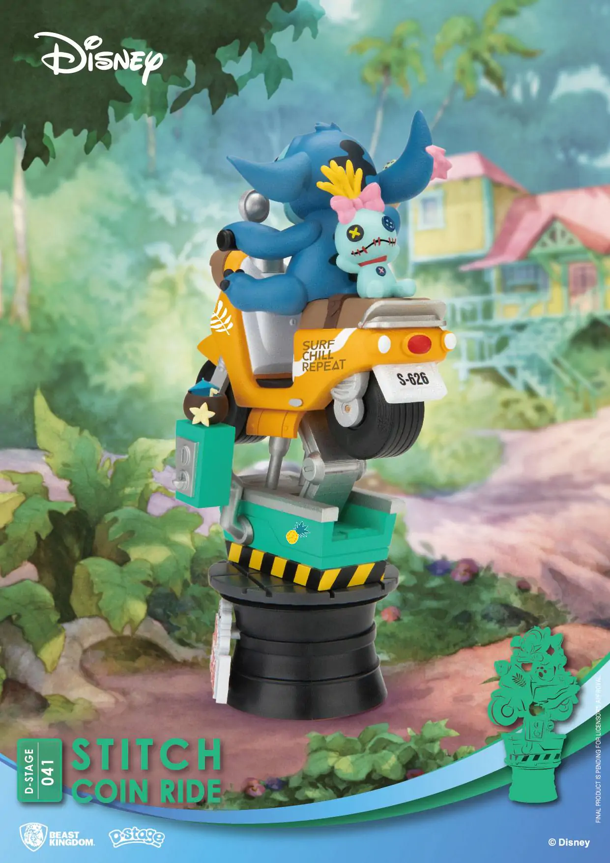 Disney D-Stage PVC Diorama Stitch Przejażdżka na monecie 16 cm zdjęcie produktu