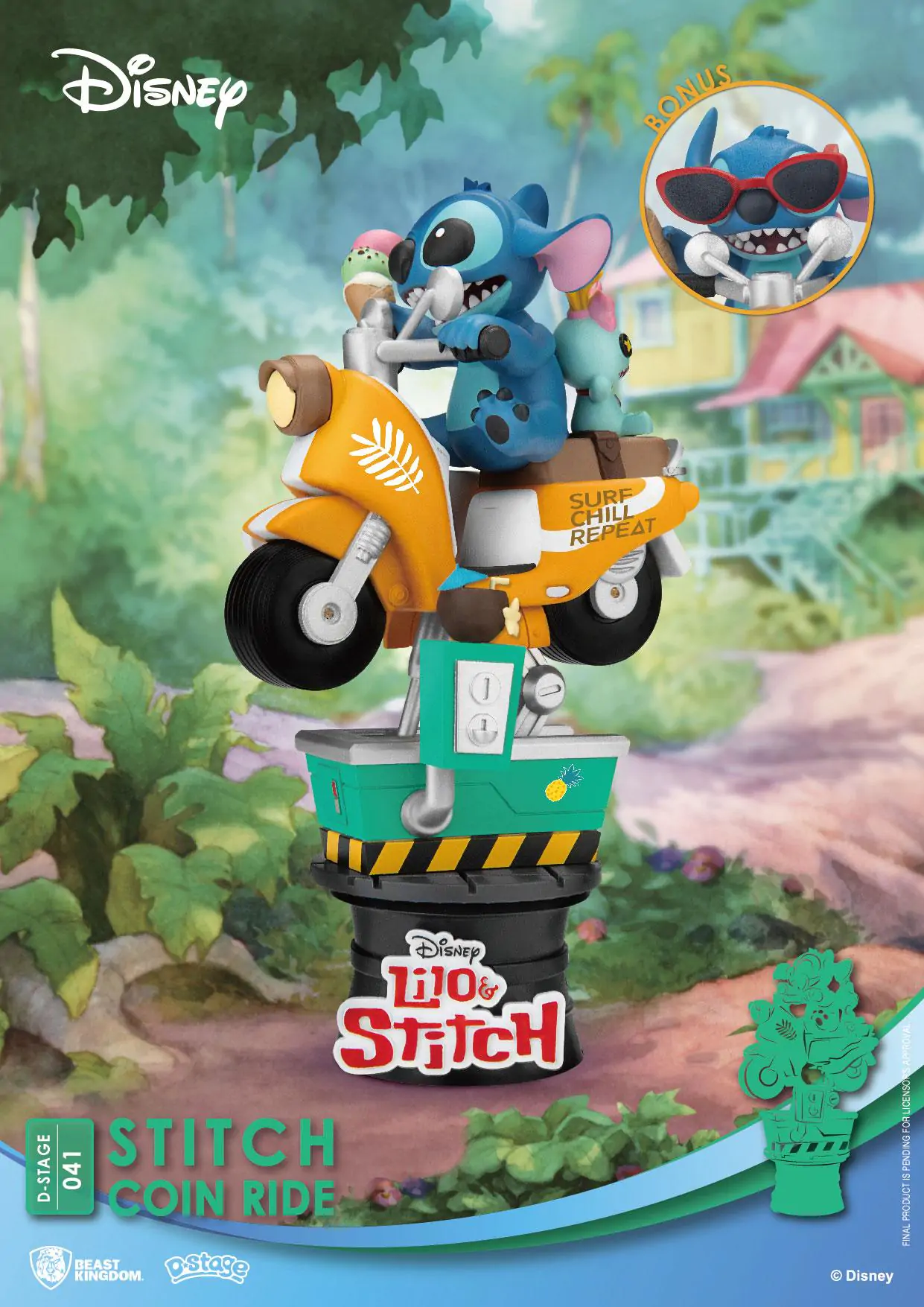 Disney D-Stage PVC Diorama Stitch Przejażdżka na monecie 16 cm zdjęcie produktu