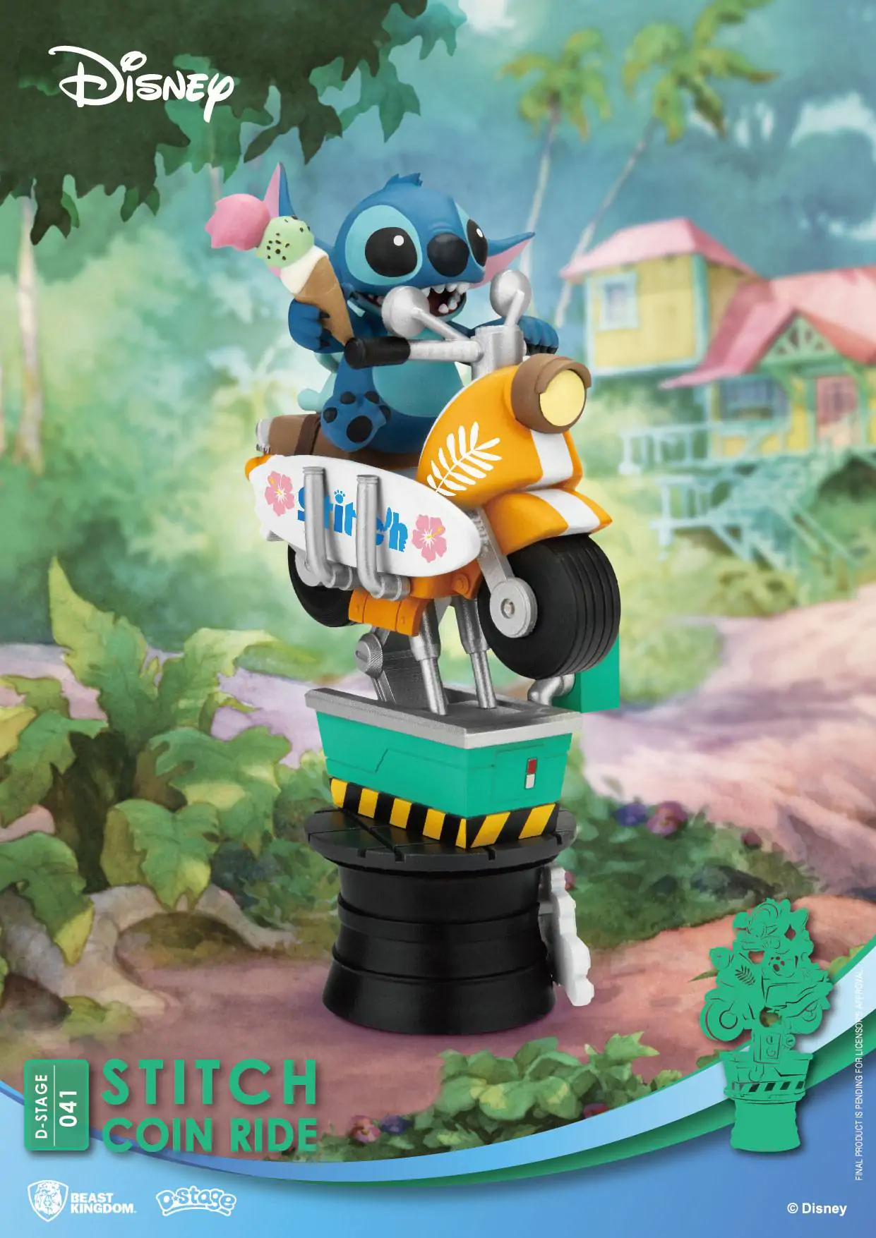 Disney D-Stage PVC Diorama Stitch Przejażdżka na monecie 16 cm zdjęcie produktu