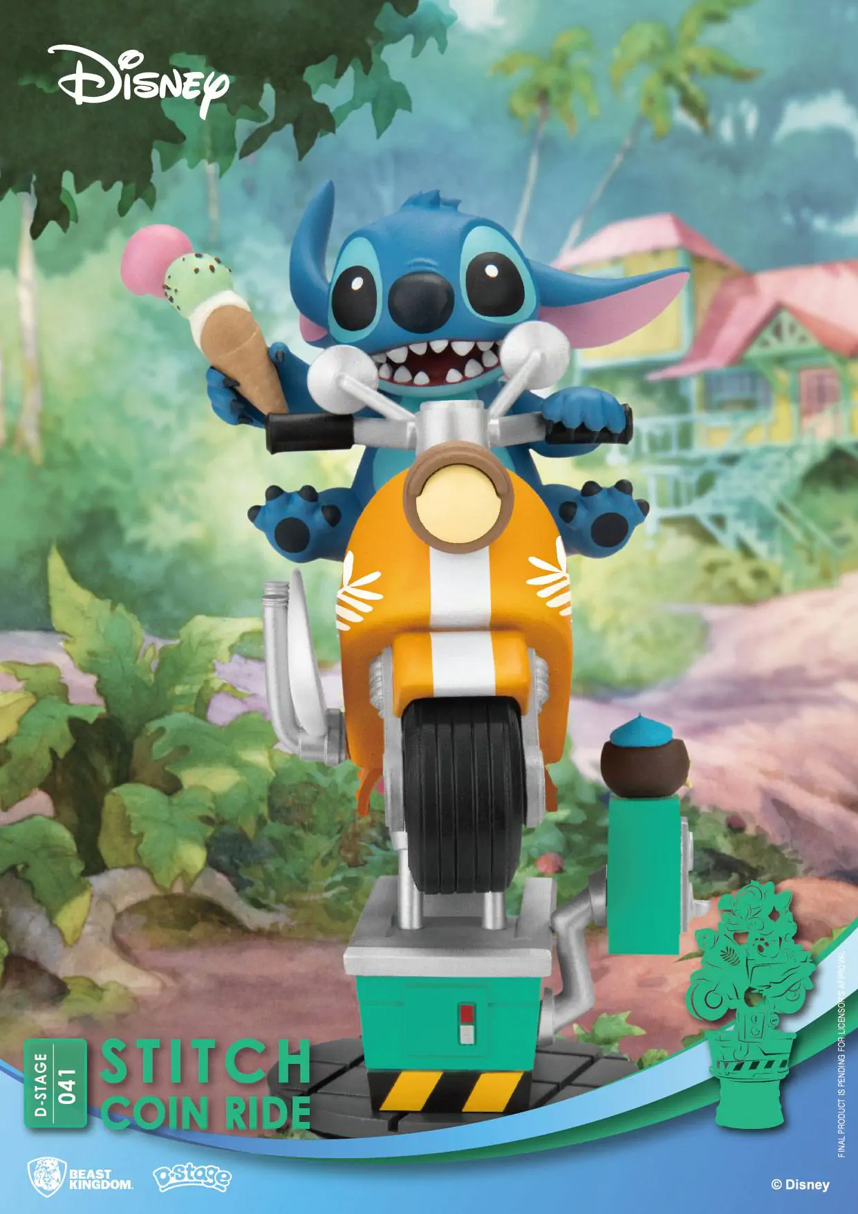 Disney D-Stage PVC Diorama Stitch Przejażdżka na monecie 16 cm zdjęcie produktu