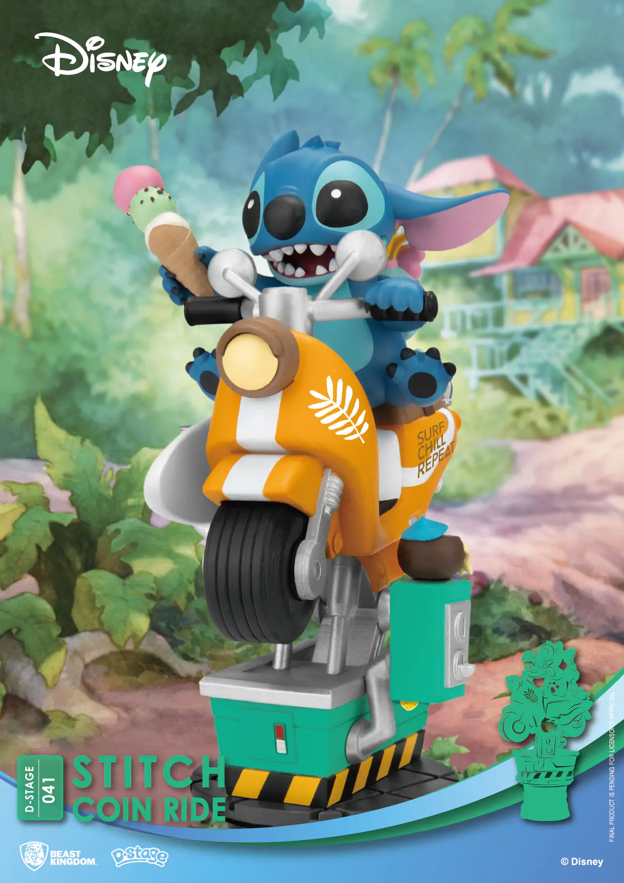 Disney D-Stage PVC Diorama Stitch Przejażdżka na monecie 16 cm zdjęcie produktu