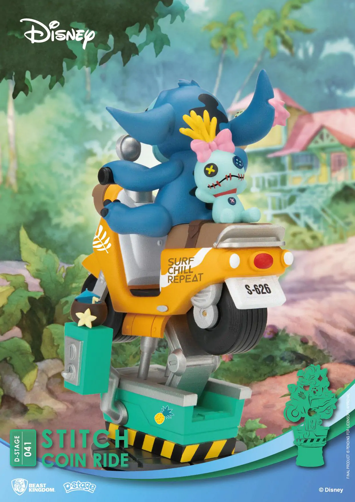 Disney D-Stage PVC Diorama Stitch Przejażdżka na monecie 16 cm zdjęcie produktu
