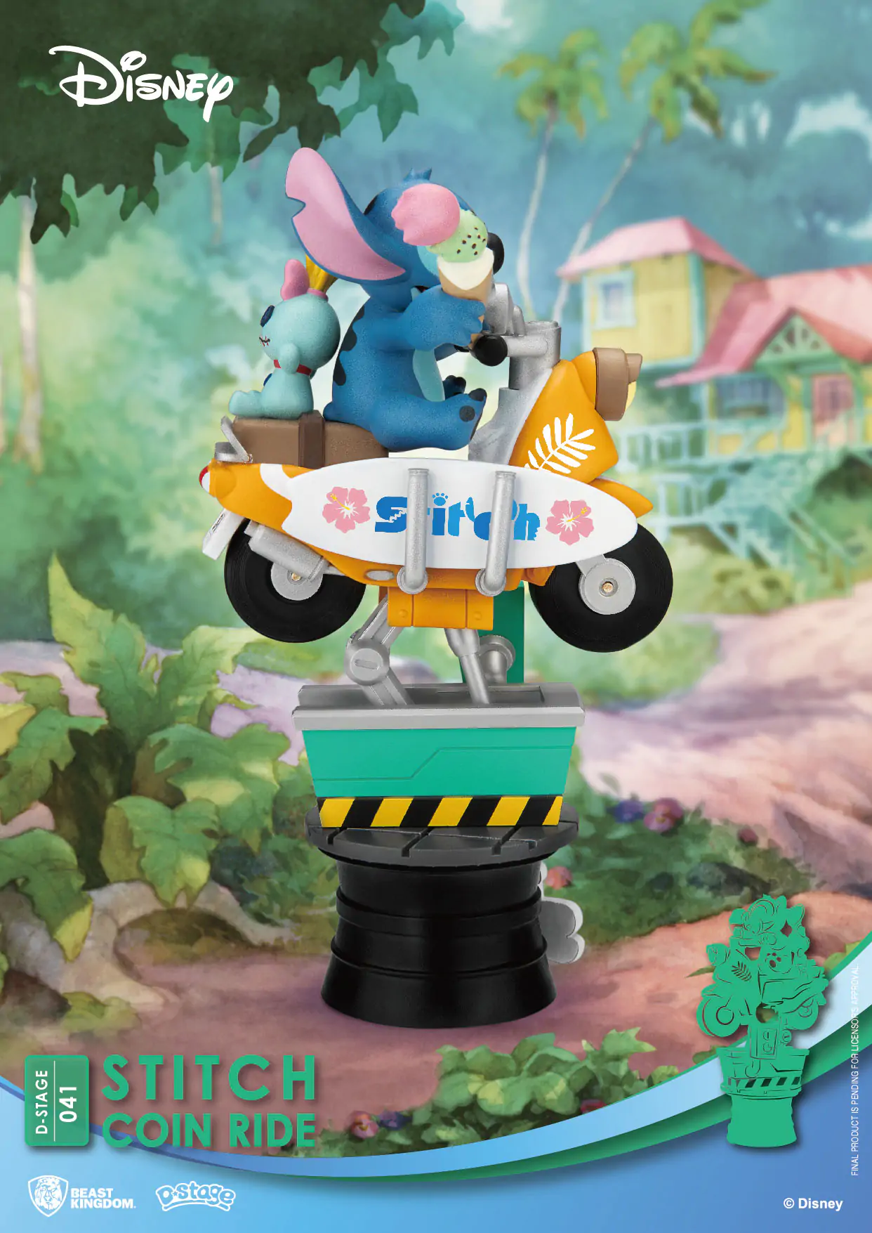 Disney D-Stage PVC Diorama Stitch Przejażdżka na monecie 16 cm zdjęcie produktu