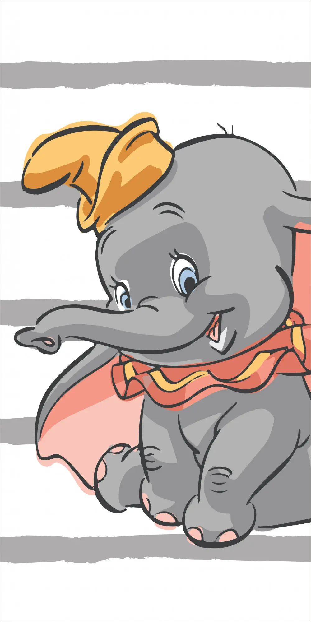 Disney Dumbo ręcznik kąpielowy, ręcznik plażowy w paski 70*140cm zdjęcie produktu