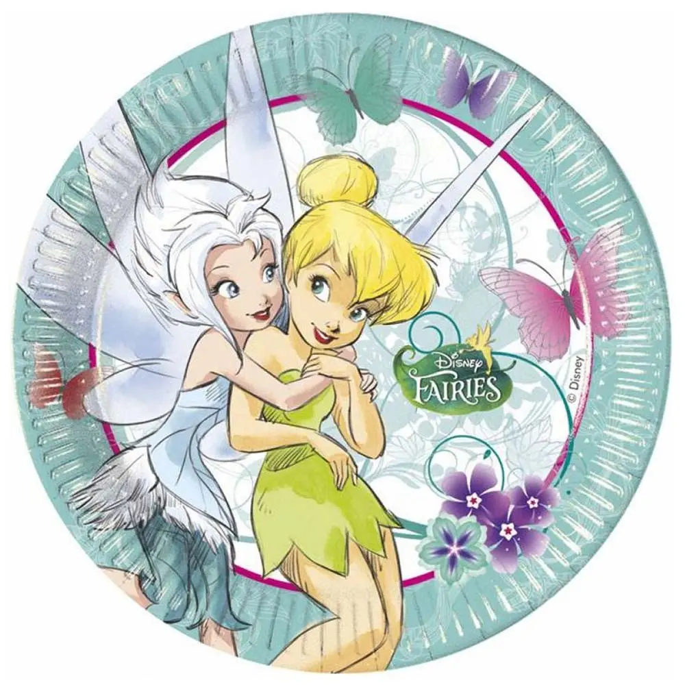 Disney Fairyland Treats, Tinker Bell Talerzyki Papierowe 8 szt. 23 cm zdjęcie produktu