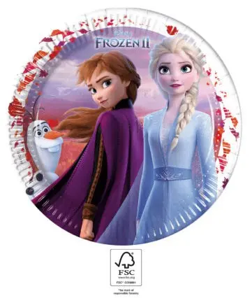 Talerze papierowe Disney Frozen II 8 sztuk 23 cm FSC zdjęcie produktu