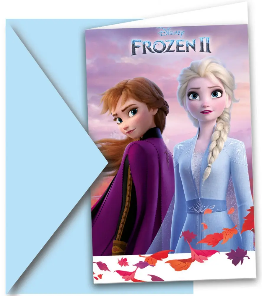 Disney Frozen II, Zaproszenia na imprezę Frozen 6 szt. zdjęcie produktu