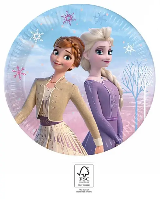 Disney Frozen II Wind Spirit, Disney Frozen II Talerze papierowe 8-pak 23 cm FSC zdjęcie produktu